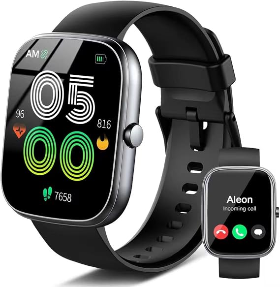 Smart Watch for Men Women (Answer/Make Call), 1.91" HD Screen Smartwatch Fitness Tracker, Heart Rate/Sleep Monitor, Watches for Men IP68 Waterproof,110+ Sport Mode Step Counter for Android iOS