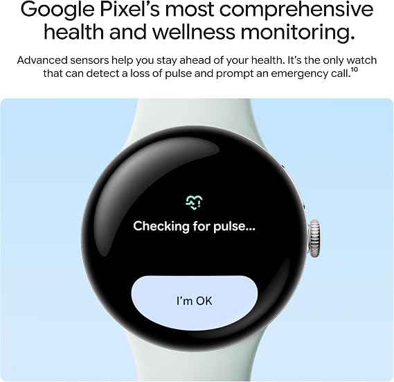 Google Pixel Watch 5 (41mm) - Android Smartwatch - Obsidian - LTE | Gemini Intelligence, domed display, comprehensive health and fitness tracking, 2 years...