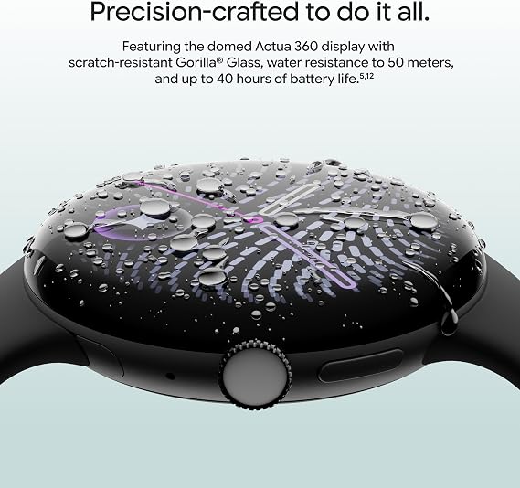 Google Pixel Watch 5 (41mm) - Android Smartwatch - Obsidian - LTE | Gemini Intelligence, domed display, comprehensive health and fitness tracking, 2 years...